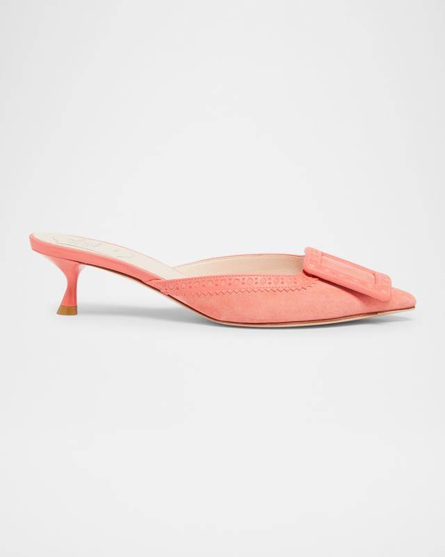 I Love Vivier Mixed Leather Mule Pumps